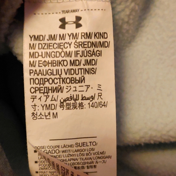 👧 Under Armour Pastel Blue Fleece Pullover Hoodie - Picture 5 of 5